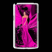 Coque LG L80 Mode robe longue fushia