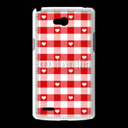 Coque LG L80 Mode vichy rouge avec coeur