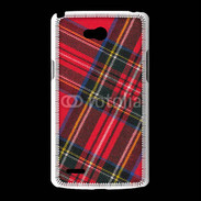 Coque LG L80 Mode tissus écossais rouge