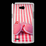 Coque LG L80 Mode vichy et petit coeur