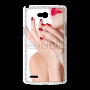 Coque LG L80 Sexy et glamour bouche rouge à lèvre et vernis à ongles rouges