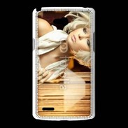 Coque LG L80 Femme blonde fashion glamour