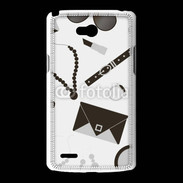 Coque LG L80 Fond fashion noir et blanc
