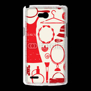 Coque LG L80 Fond fashion rouge