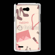 Coque LG L80 Fond fashion rose 4