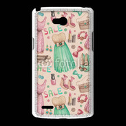Coque LG L80 Fond fashion rose et vert 2
