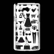 Coque LG L80 Fond fashion noir et blanc 2