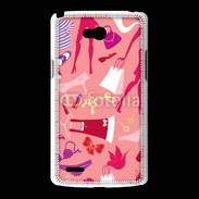 Coque LG L80 Fond fashion rose 5