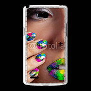 Coque LG L80 Bouche et ongles multicouleurs 5