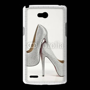 Coque LG L80 Escarpins strass argent
