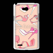 Coque LG L80 Fond rose chaussures 