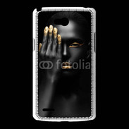 Coque LG L80 Fashion en noir et or