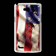 Coque LG L80 Drapeau USA avec arme