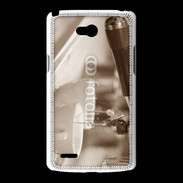 Coque LG L80 Expresso noir et blanc