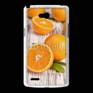 Coque LG L80 Belles oranges sur fond en bois