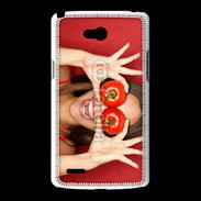 Coque LG L80 Femme tomate humour