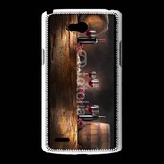 Coque LG L80 Vin rouge et tonneaux