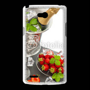 Coque LG L80 Champagne et fraises