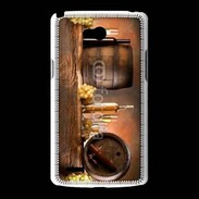 Coque LG L80 Vin blanc et tonneaux