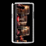Coque LG L80 Vin rouge et tonneaux 2