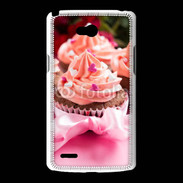 Coque LG L80 Cupcake et ruban rose