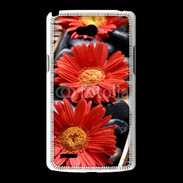 Coque LG L80 Fleurs Zen rouge 10