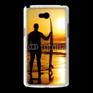 Coque LG L80 Surfer couché de soleil