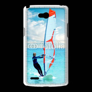 Coque LG L80 Planche à voile en mer des caraïbes