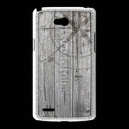 Coque LG L80 Rose des vents sur fond en bois
