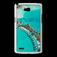 Coque LG L80 Vue aérienne Bungalow à Tahiti