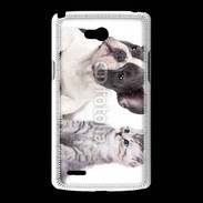 Coque LG L80 Duo chien et chat