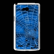 Coque LG L80 Toile d'araignée bleue