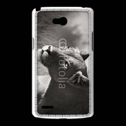 Coque LG L80 Lionne en noir et blanc