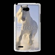 Coque LG L80 Cheval blanc dans la neige