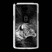 Coque LG L80 Tigre du Bengale en noir et blanc