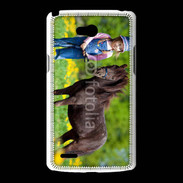 Coque LG L80 Petite fille avec son poney