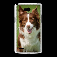 Coque LG L80 Chien Colley marron et blanc
