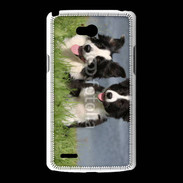 Coque LG L80 Chien Border Collie noir et blanc