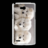 Coque LG L80 Chiot japonais blanc