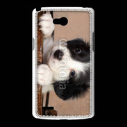 Coque LG L80 Chiot blanc et noir 2