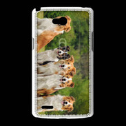 Coque LG L80 Groupe de 5 chiens Border Collie