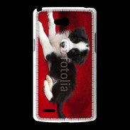 Coque LG L80 Chiot noir et blanc 5