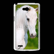 Coque LG L80 Portrait cheval blanc 10