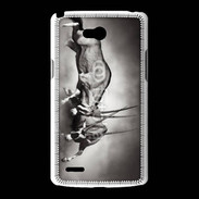 Coque LG L80 Combat d'animaux sauvages