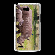 Coque LG L80 Rhinocéros et son petit
