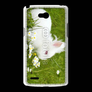 Coque LG L80 Lapin blanc dans l'herbe