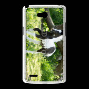Coque LG L80 Poulain noir et blanc