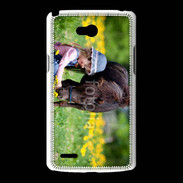 Coque LG L80 Enfant et cheval