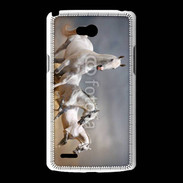 Coque LG L80 Groupe de chevaux blancs