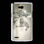 Coque LG L80 Chevaux blancs